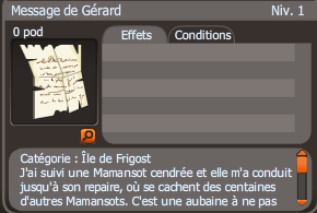 message de Gérard dofus