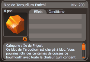 bloc de taroudium enrichi