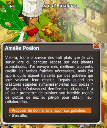 quête Le fabuleux festin d'Amélie Poêlon