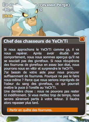 quete L'abominable YeCh'Ti dofus