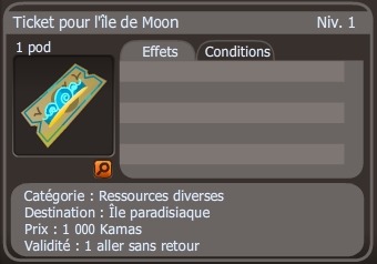 ticket pour l'île de moon