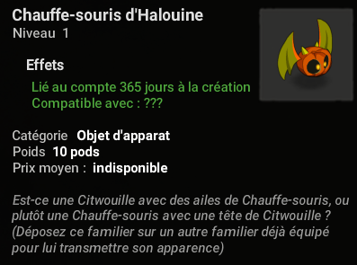 chauffe-souris d'Halouine dofus